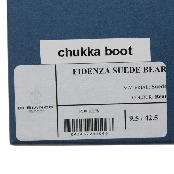 Di Bianco NWB Fidenza Suede Chukka Half Boots Size 42.5 (US 9.5) in Solid Brown